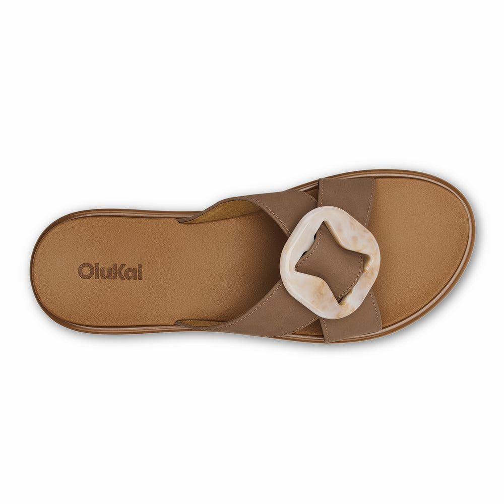 La‘i Slide Slide Beach Sandals - Tan
