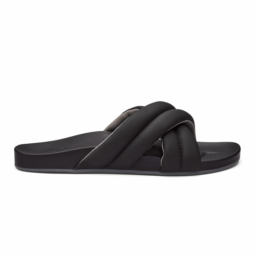 Hila Beach Slide Sandals - Black