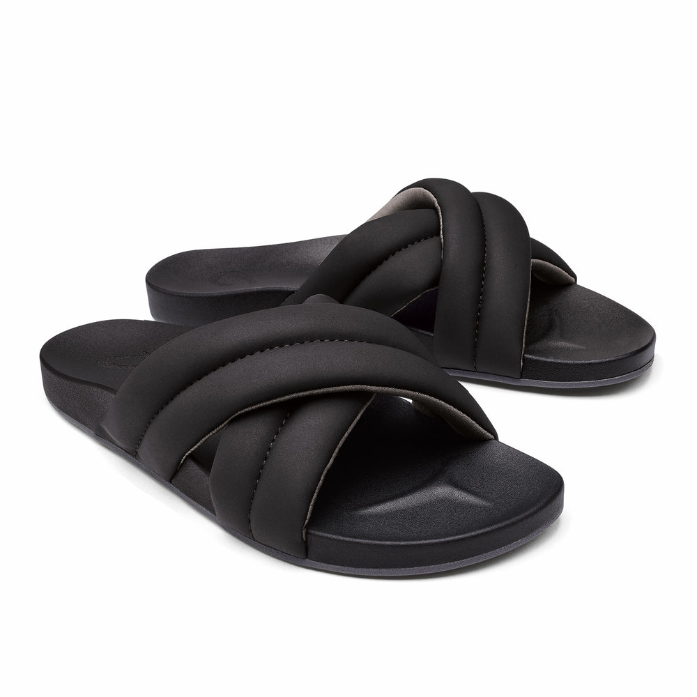 Hila Beach Slide Sandals - Black