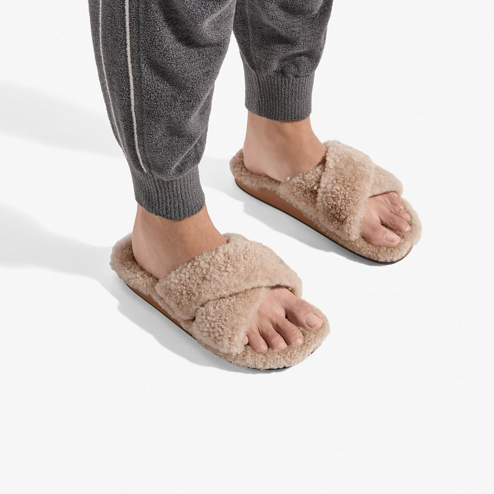 Hila Heu Slide Slipper Sandals - Tan