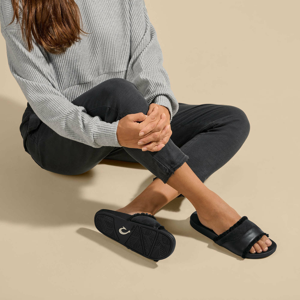 Hō‘ala Slide Slide Slipper Sandals - Black