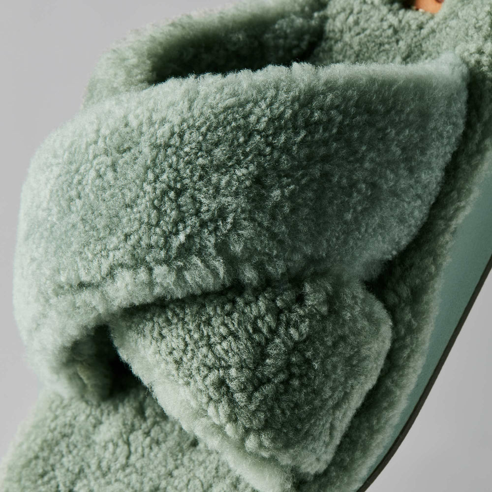 Hila Heu Slide Slipper Sandals - Muted Green