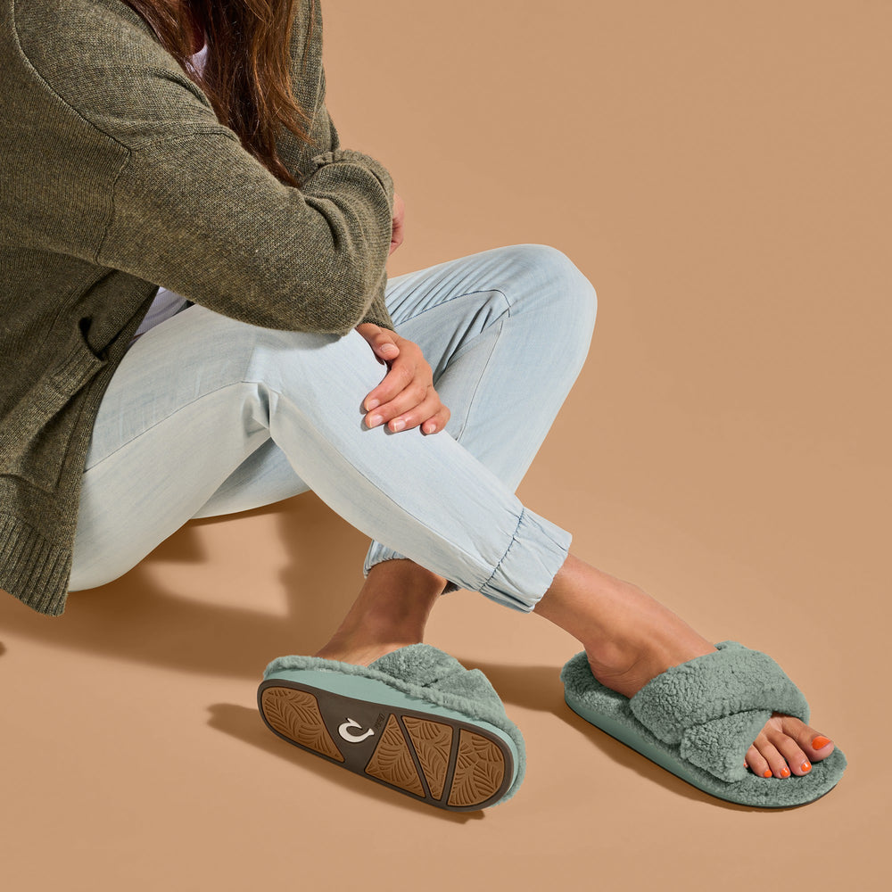 Hila Heu Slide Slipper Sandals - Muted Green