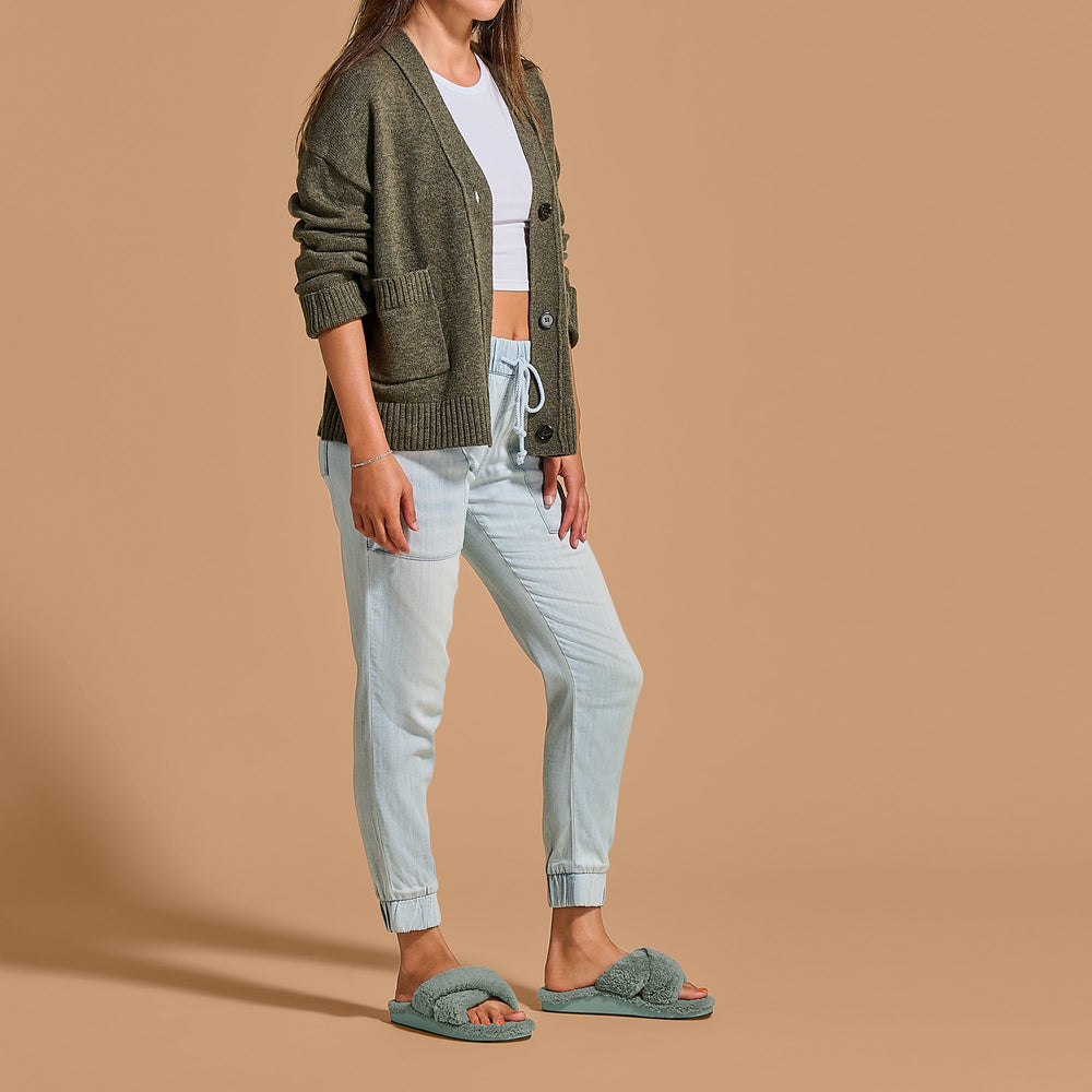 Hila Heu Slide Slipper Sandals - Muted Green