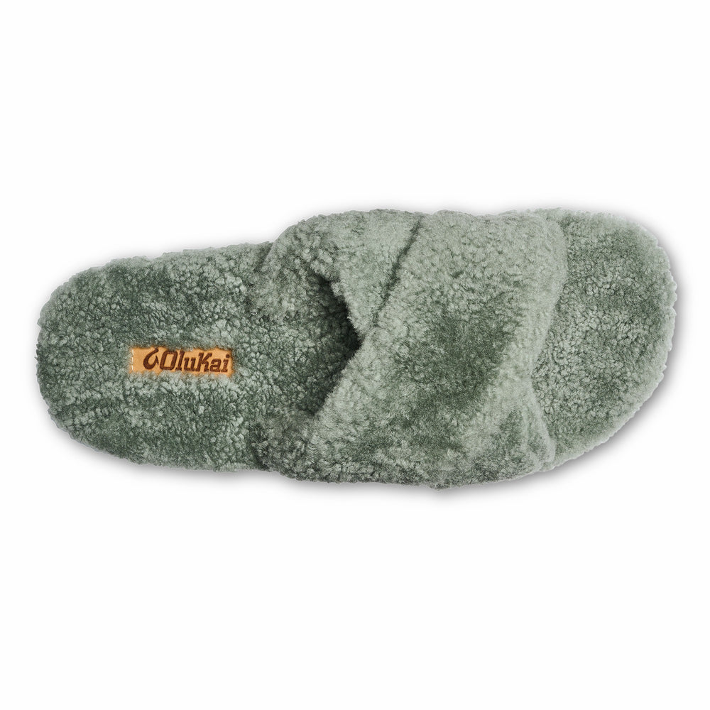 Hila Heu Slide Slipper Sandals - Muted Green