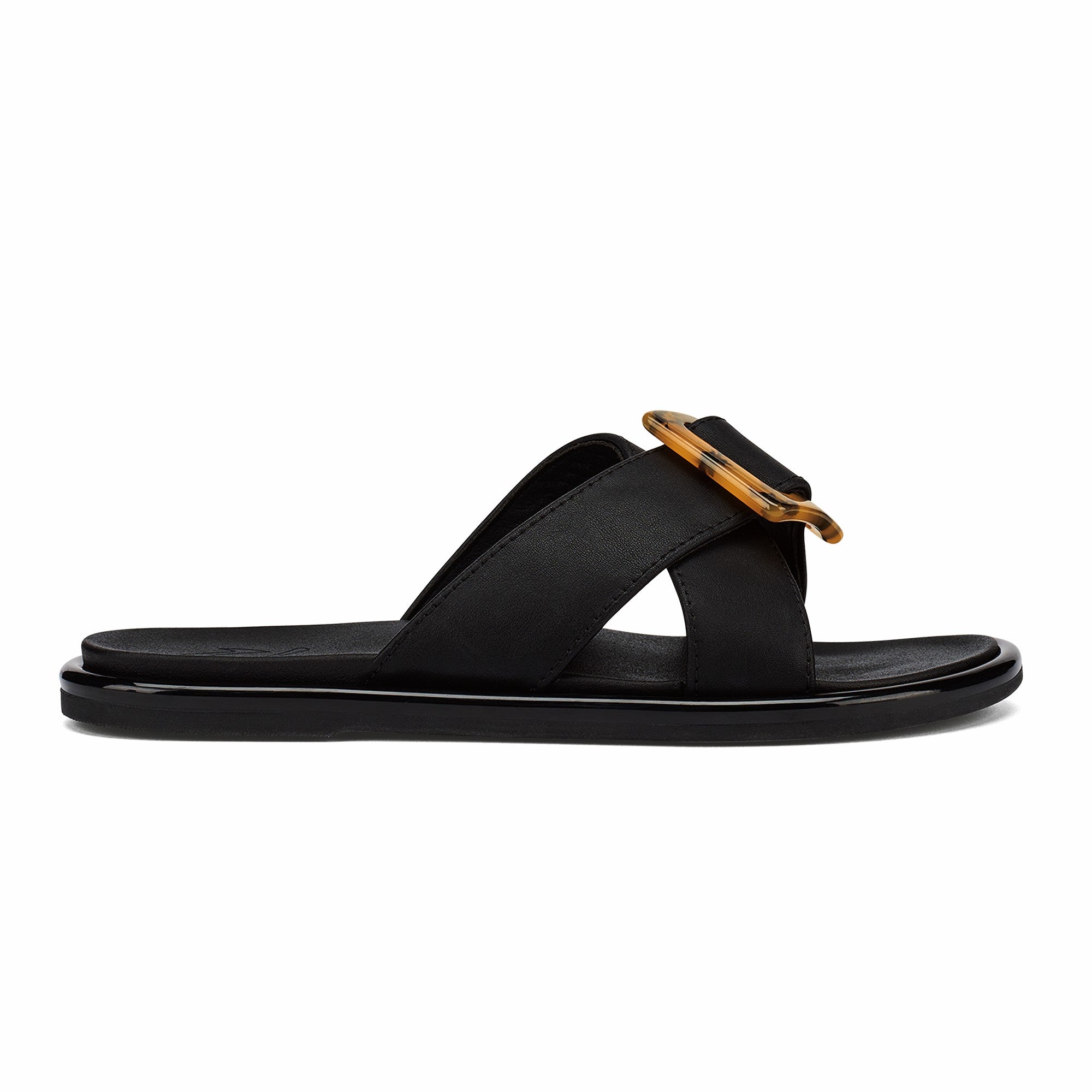 La‘i Slide Slide Beach Sandals - Black