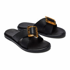 La‘i Slide Slide Beach Sandals - Black