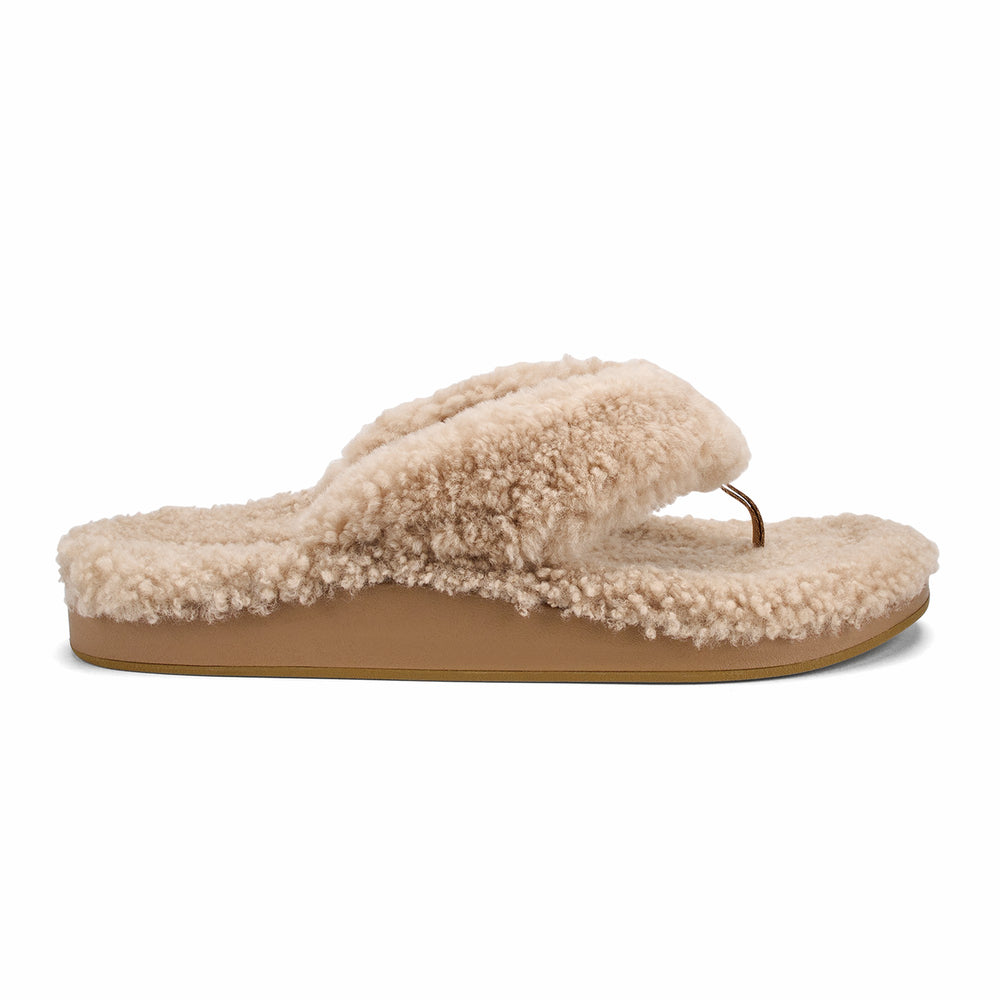 Kīpe'a Heu Women‘s Flip Flop Slippers - Tan