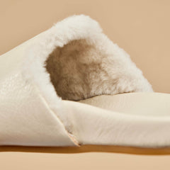 Kōnea Leather Slipper Mules - Bone