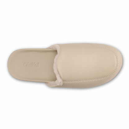 Kōnea Leather Slipper Mules - Bone