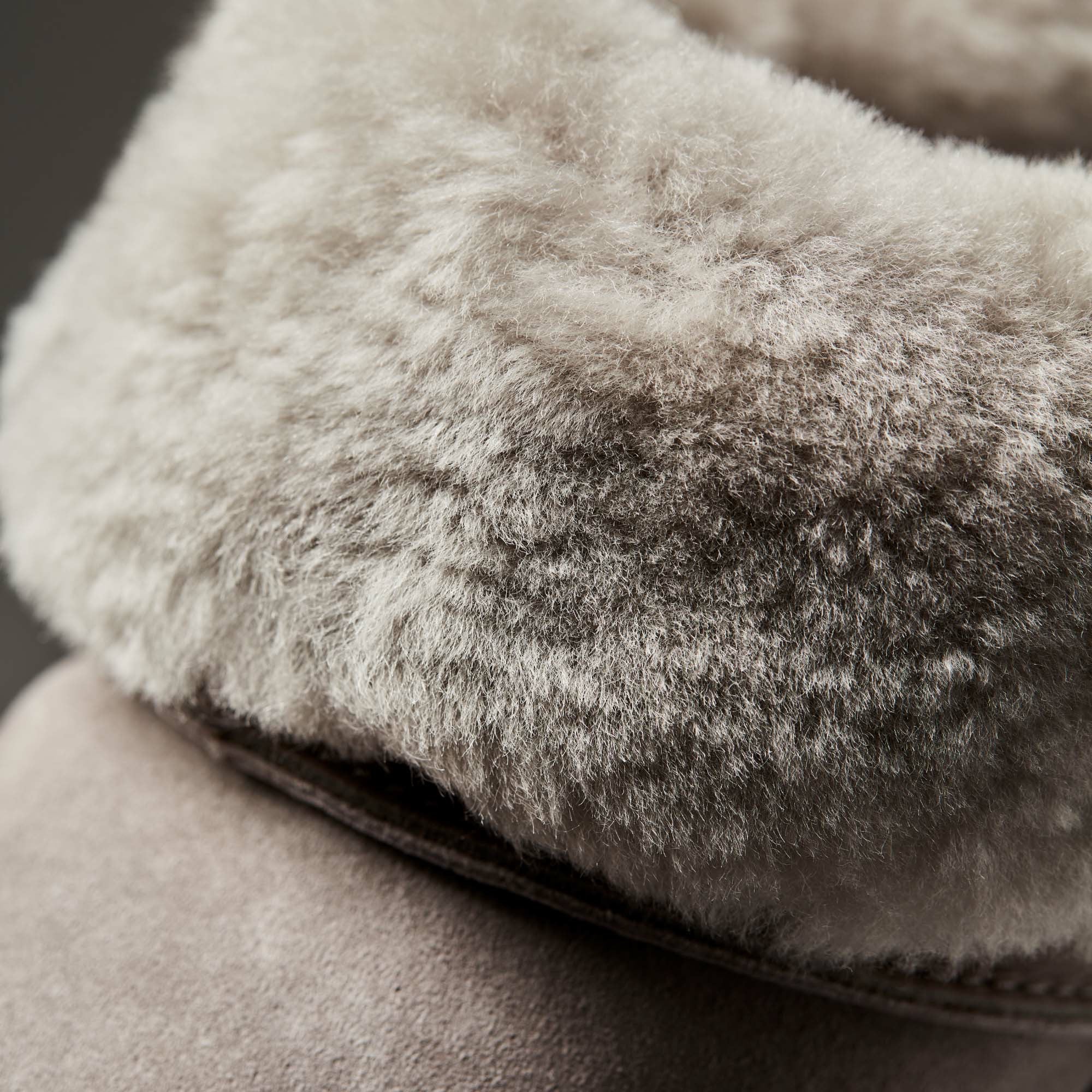 Ku‘i Fuzzy Slip-On Slippers - Fog
