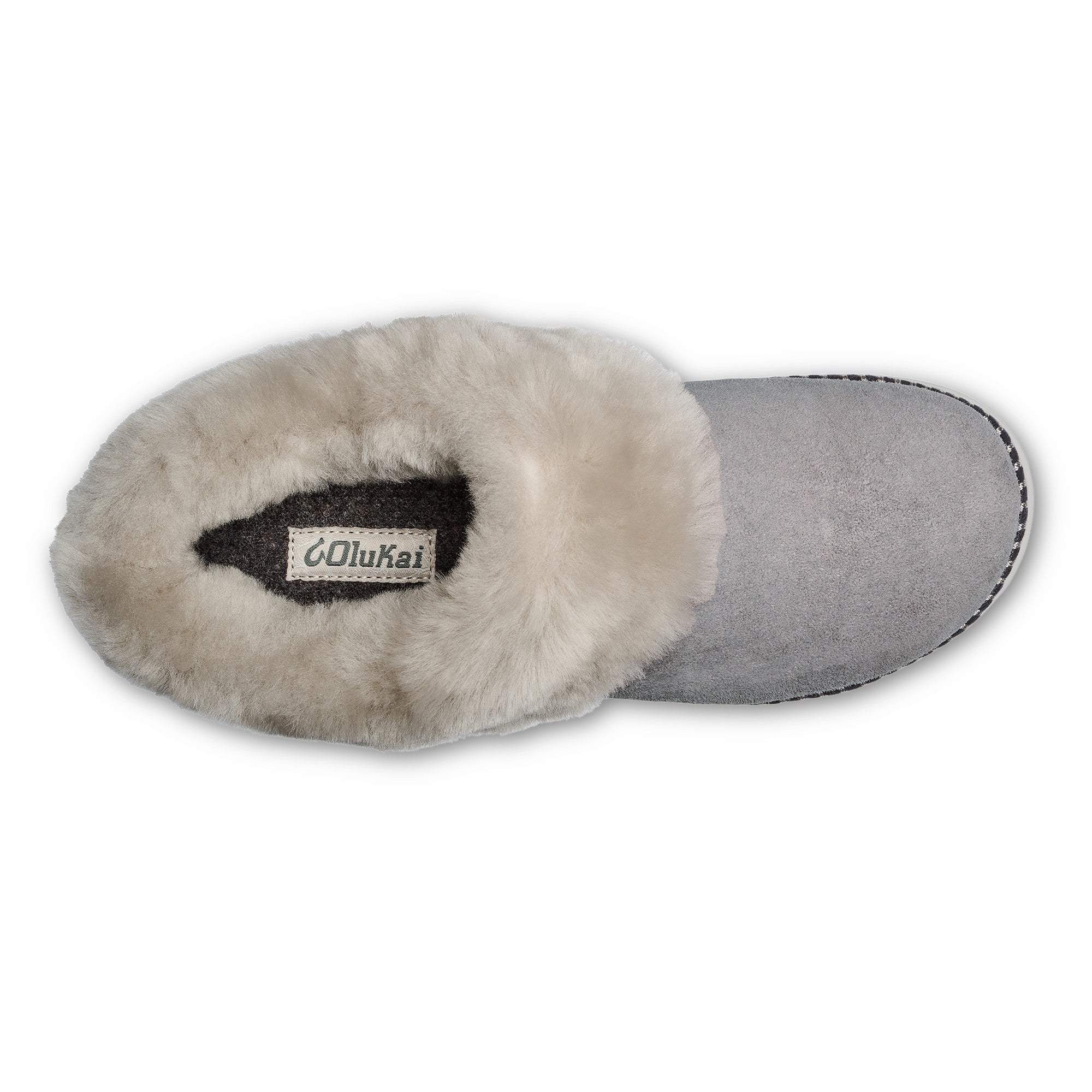 Ku‘i Fuzzy Slip-On Slippers - Fog