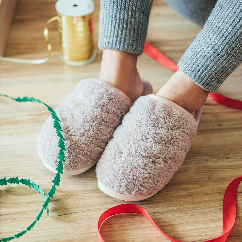 Pūpū Mua Shearling Mule Slipper - Pink Sea Salt