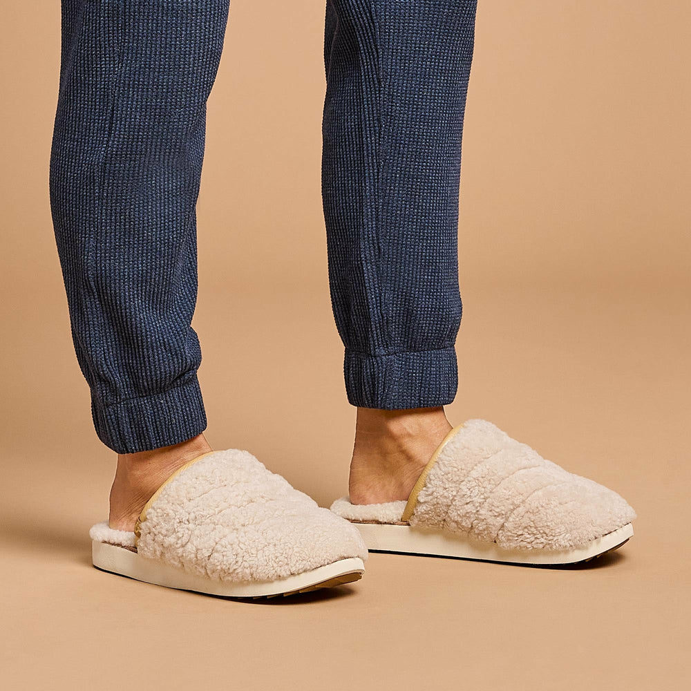 Pūpū Mua Shearling Mule Slipper - Tapa