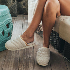 Pūpū Mua Shearling Mule Slipper - Tapa