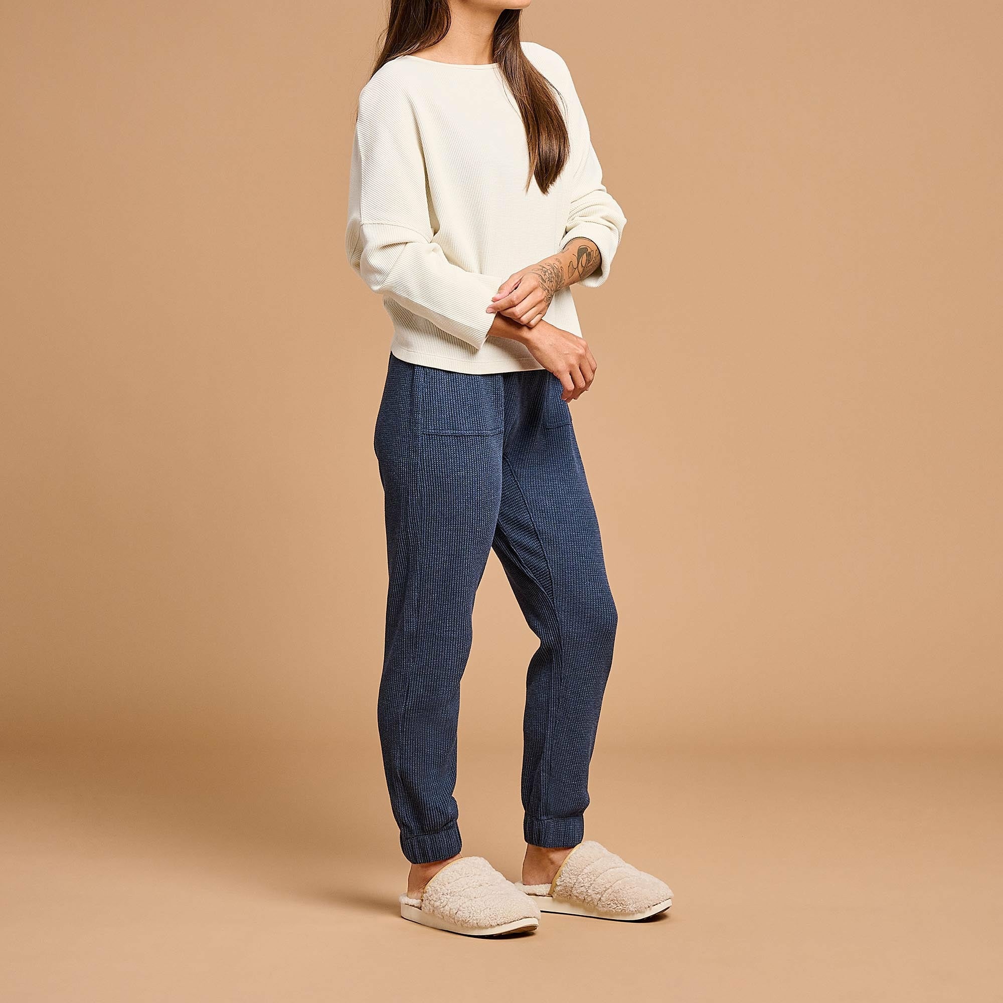 Pūpū Mua Shearling Mule Slipper - Tapa