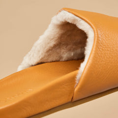 Kōnea Leather Slipper Mules - Saddle