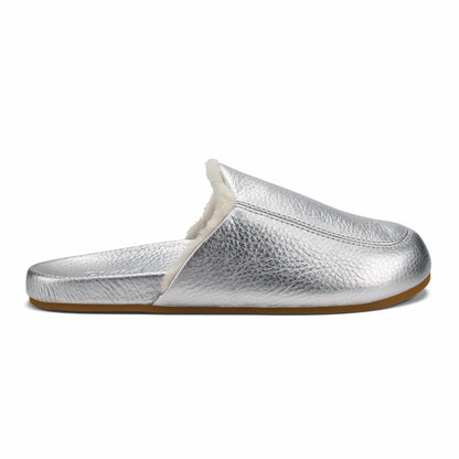 Kōnea Leather Slipper Mules - Silver
