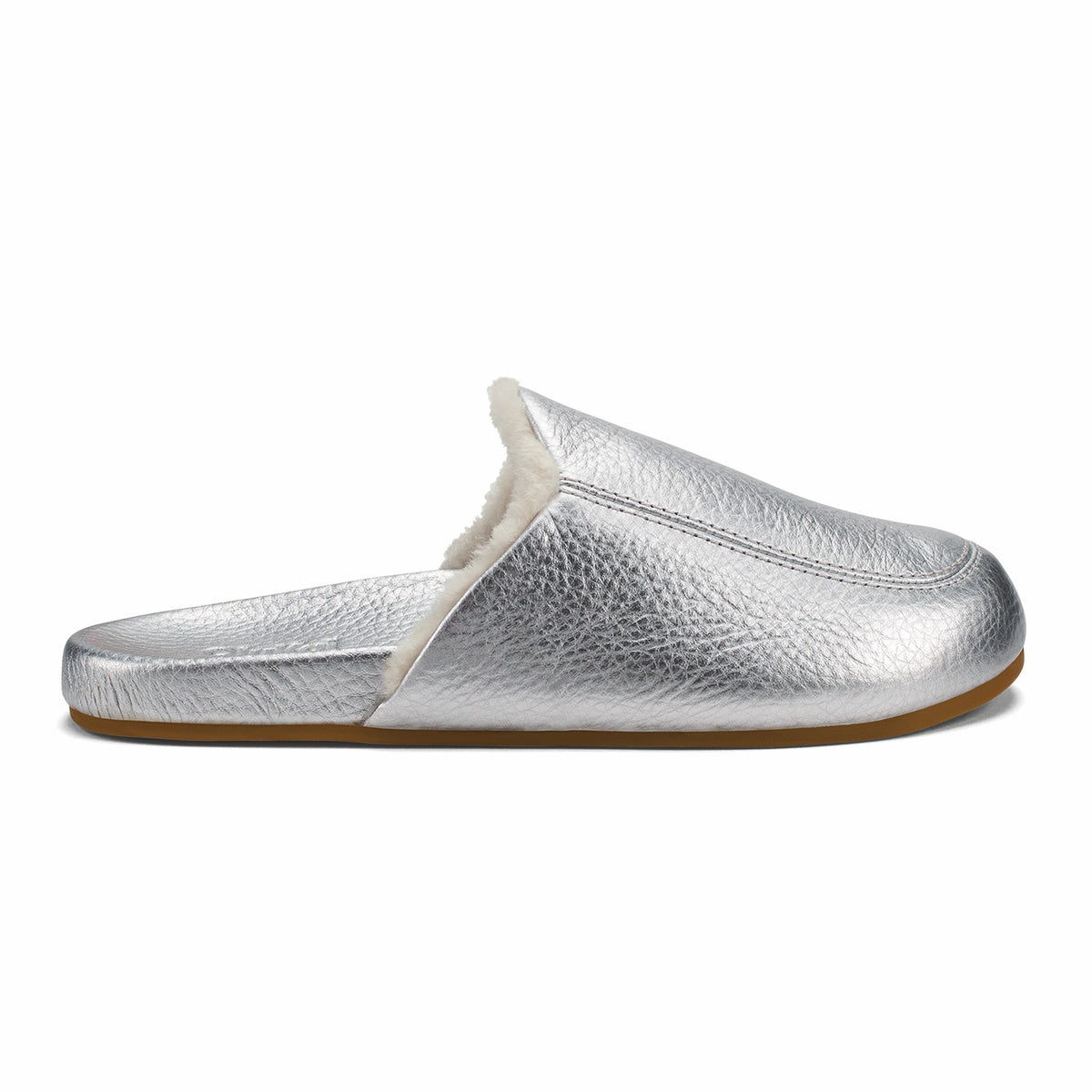 Kōnea Leather Slipper Mules - Silver