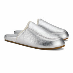 Kōnea Leather Slipper Mules - Silver