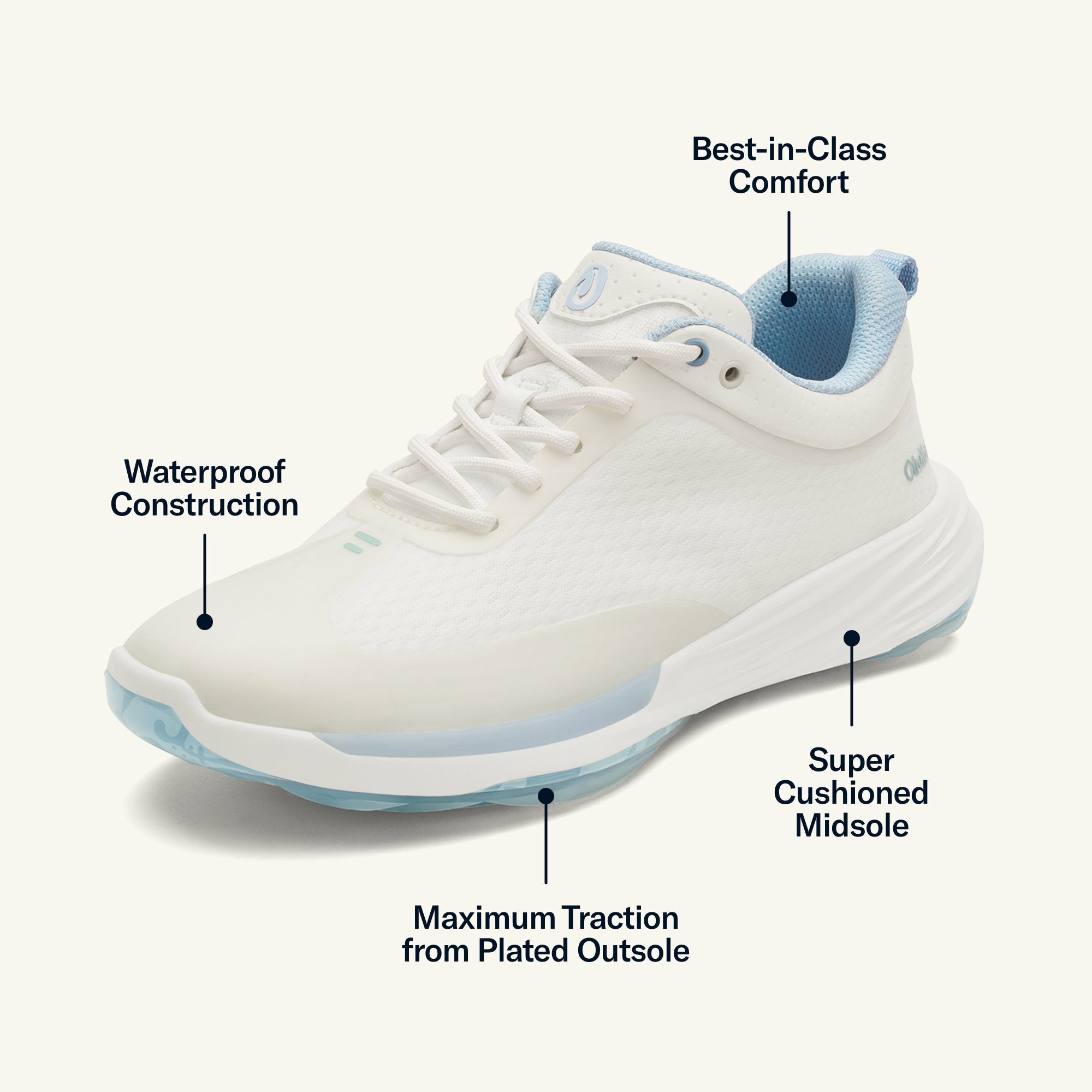 Mākena Waterproof Golf Shoes - Bright White