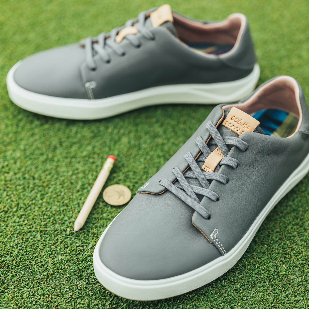 Wailea Waterproof Leather Golf Shoes - Stone
