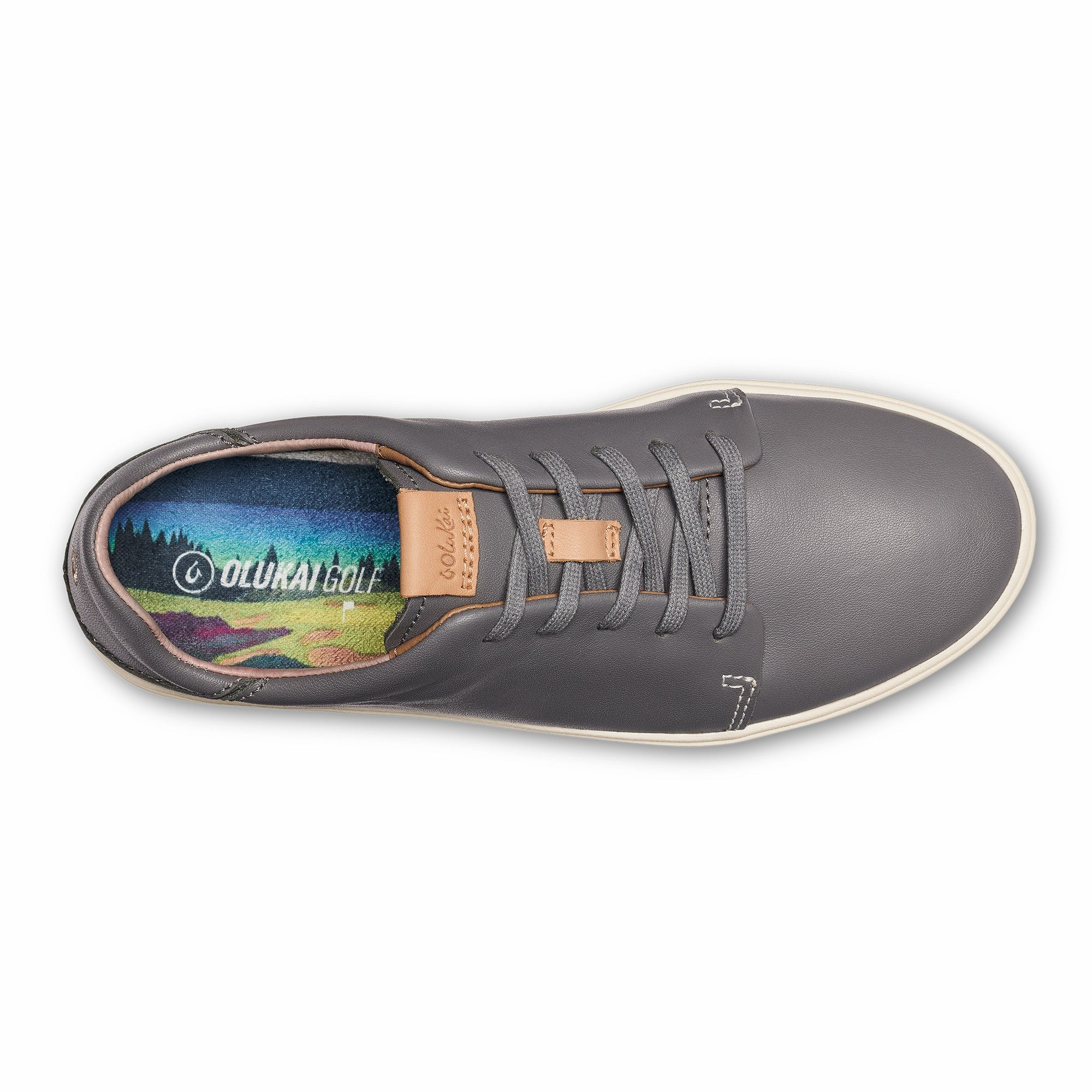 Wailea Waterproof Leather Golf Shoes - Stone