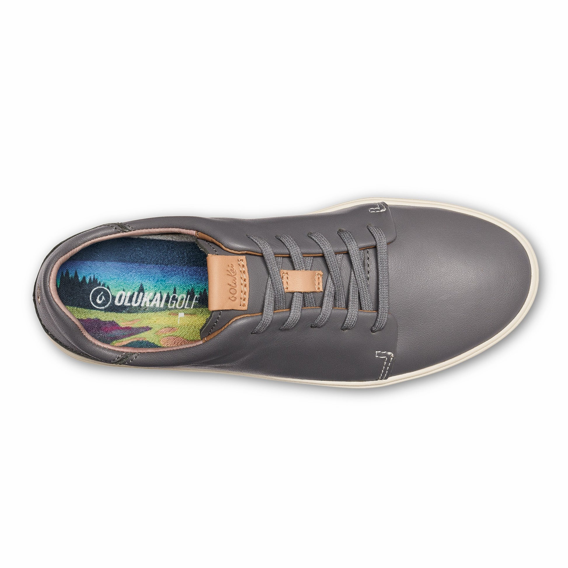 Wailea Waterproof Leather Golf Shoes - Stone